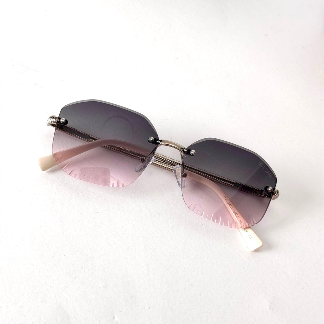 Bvlgari Rimless Square – Smoke Pink Gradient - Giiz store