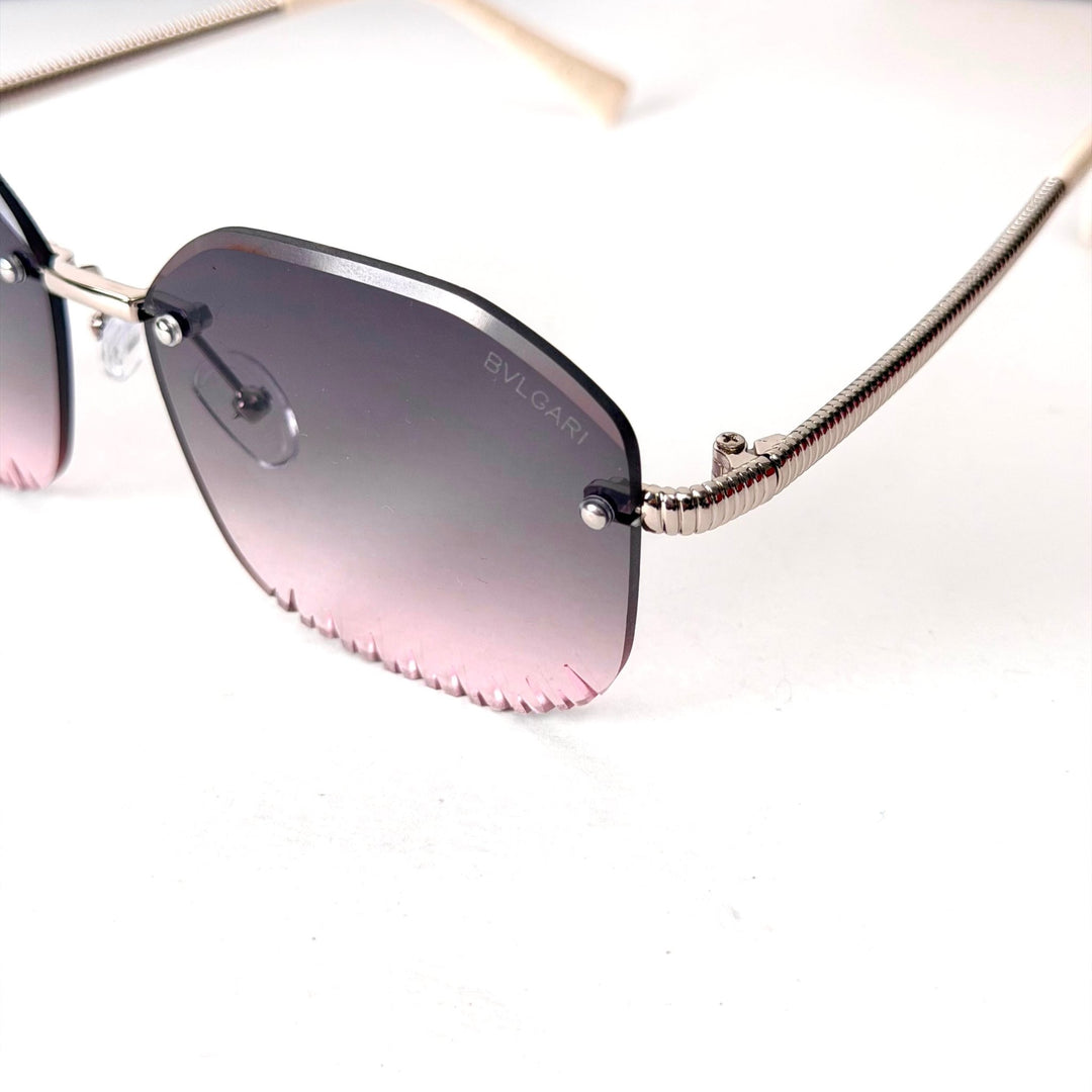 Bvlgari Rimless Square – Smoke Pink Gradient - Giiz store