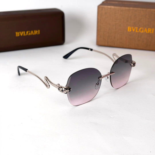 Bvlgari Rimless Square – Smoke Rose Gradient - Giiz store