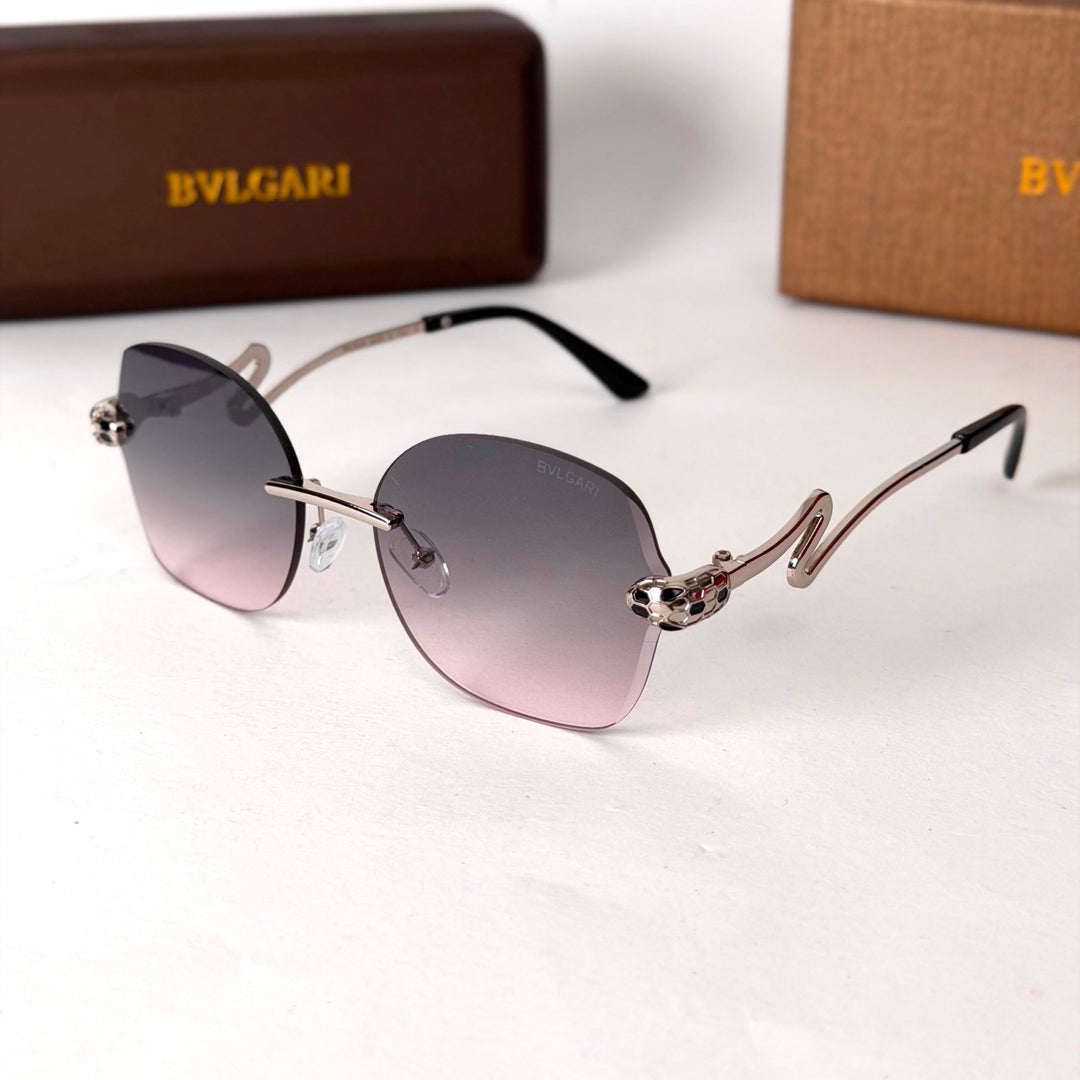 Bvlgari Rimless Square – Smoke Rose Gradient - Giiz store