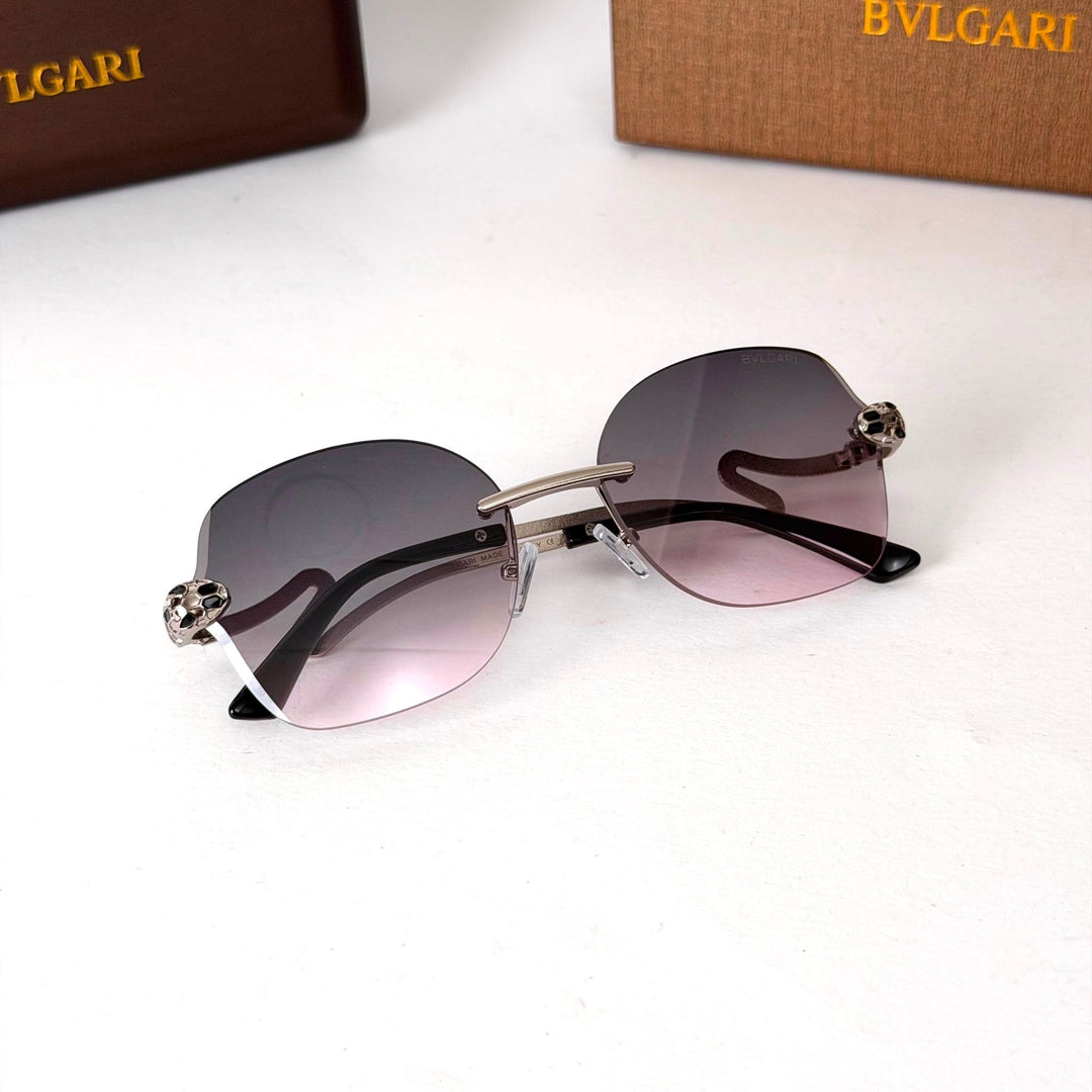 Bvlgari Rimless Square – Smoke Rose Gradient - Giiz store
