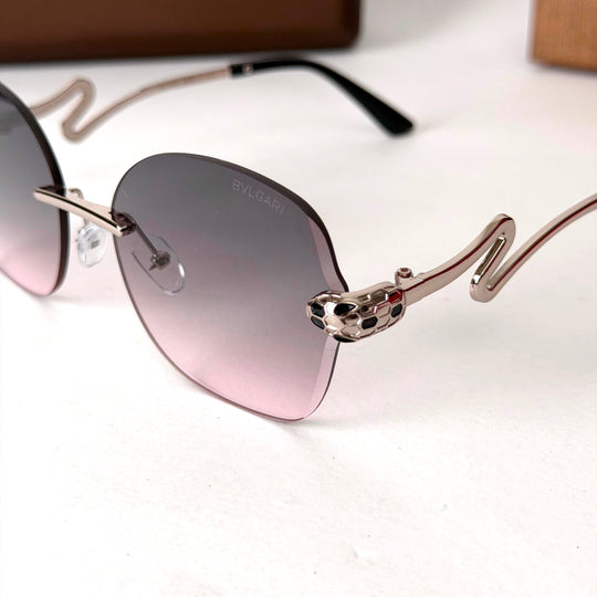 Bvlgari Rimless Square – Smoke Rose Gradient - Giiz store