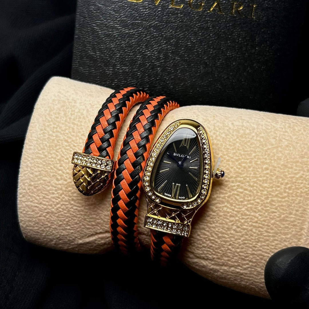 Bvlgari Serpenti Leather Wrap – Orange - Giiz store