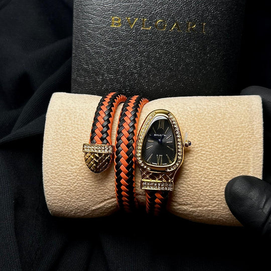 Bvlgari Serpenti Leather Wrap – Orange - Giiz store