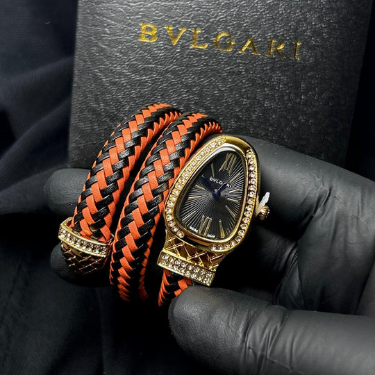 Bvlgari Serpenti Leather Wrap – Orange - Giiz store