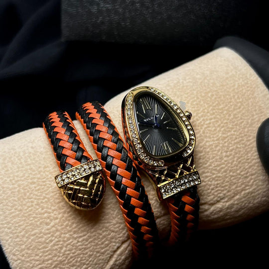 Bvlgari Serpenti Leather Wrap – Orange - Giiz store