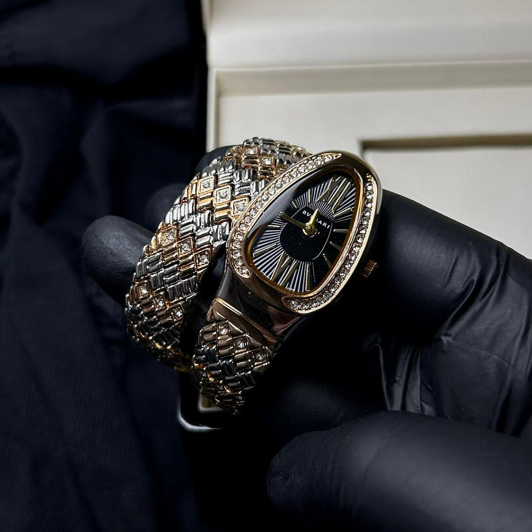 Bvlgari Serpenti Spiga - Two Tone Black - Giiz store