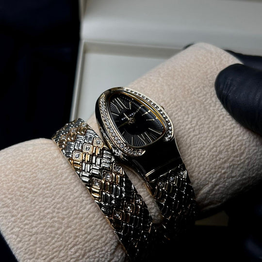 Bvlgari Serpenti Spiga - Two Tone Black - Giiz store