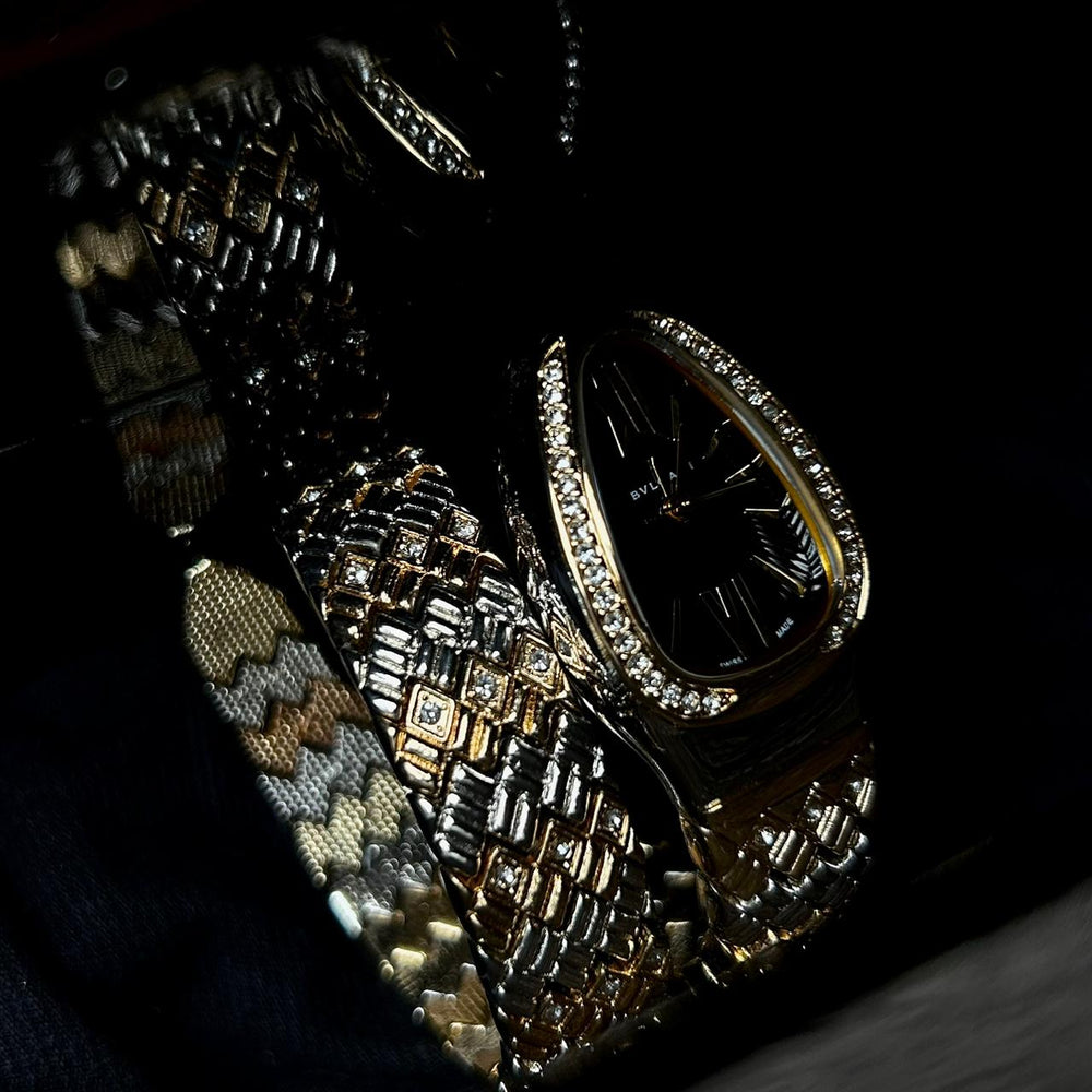 Bvlgari Serpenti Spiga - Two Tone Black - Giiz store