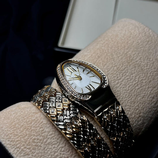 Bvlgari Serpenti Spiga - Two Tone White - Giiz store