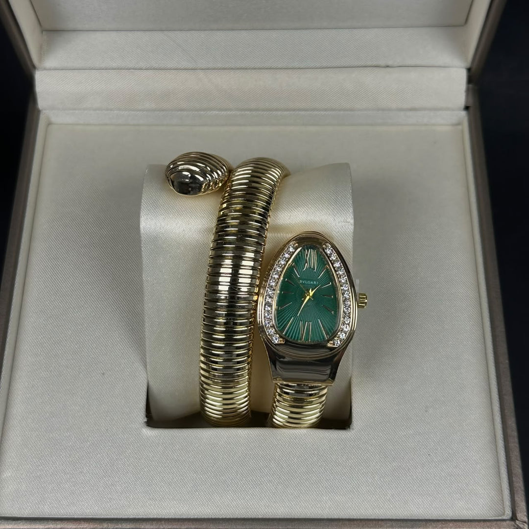 Bvlgari Serpenti Tubogas Large Metal - Golden Oily Green - Giiz store