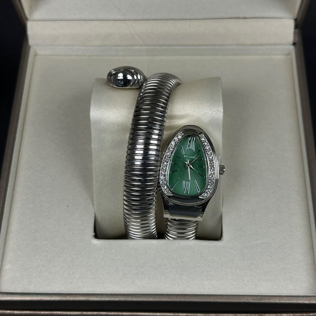 Bvlgari Serpenti Tubogas Large Metal - Silver Oily Green - Giiz store