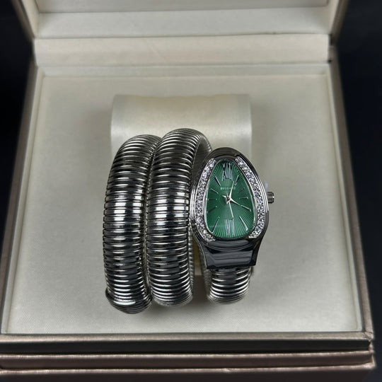 Bvlgari Serpenti Tubogas Large Metal - Silver Oily Green - Giiz store
