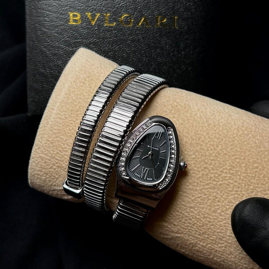 Bvlgari Serpenti Tubogas Metal - Silver Black - Giiz store