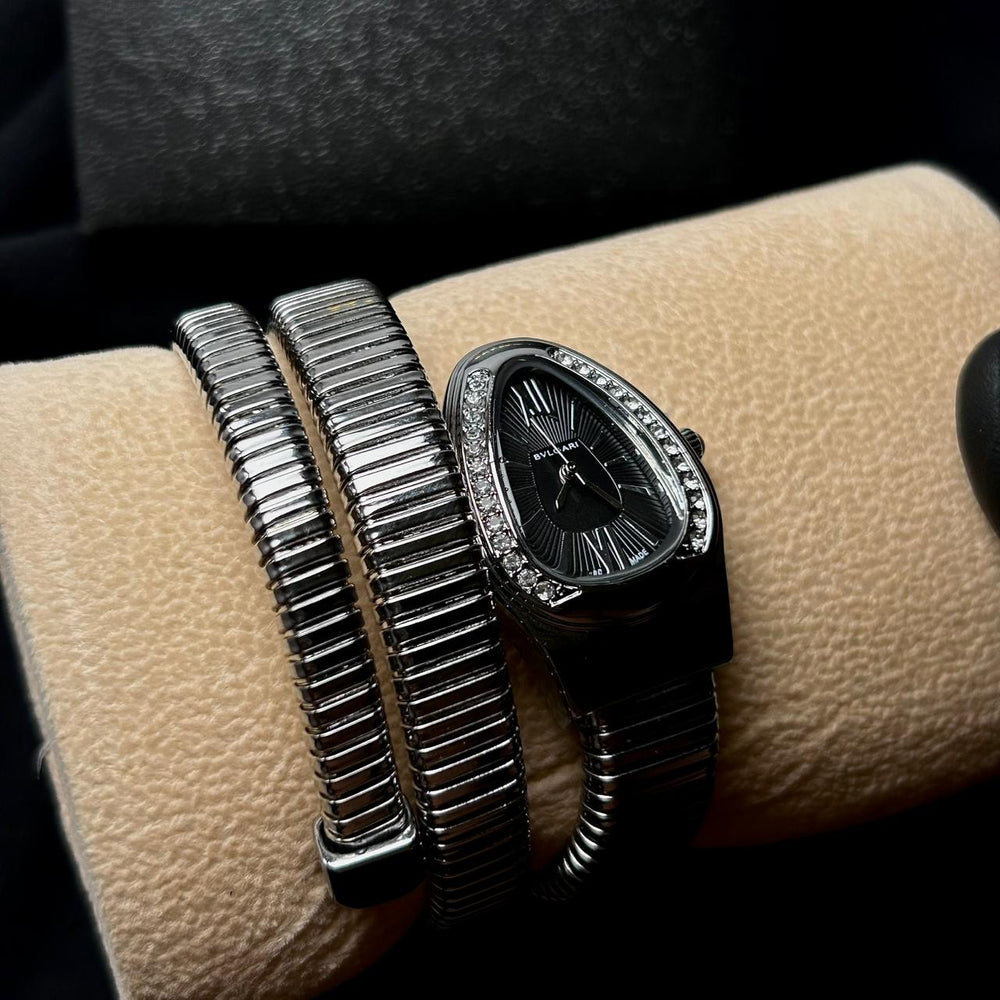 Bvlgari Serpenti Tubogas Metal - Silver Black - Giiz store