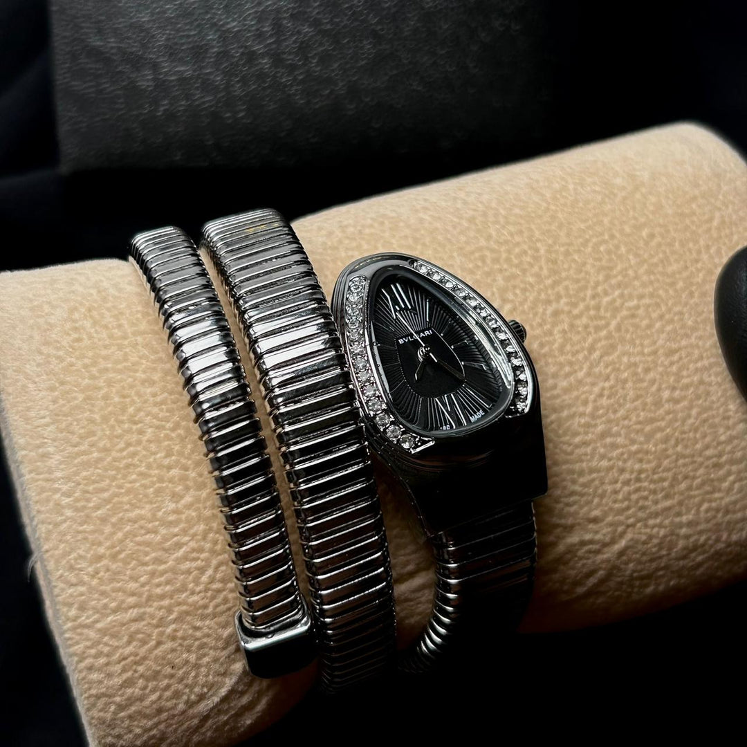 Bvlgari Serpenti Tubogas Metal - Silver Black - Giiz store
