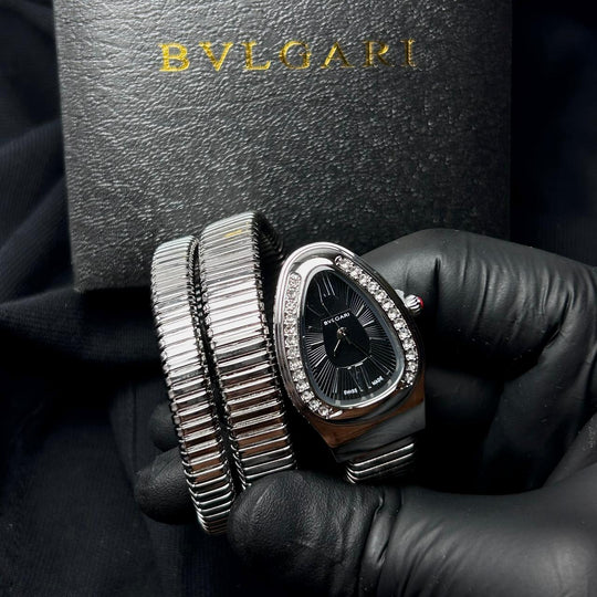 Bvlgari Serpenti Tubogas Metal - Silver Black - Giiz store