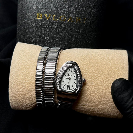 Bvlgari Serpenti Tubogas Metal - Silver White - Giiz store