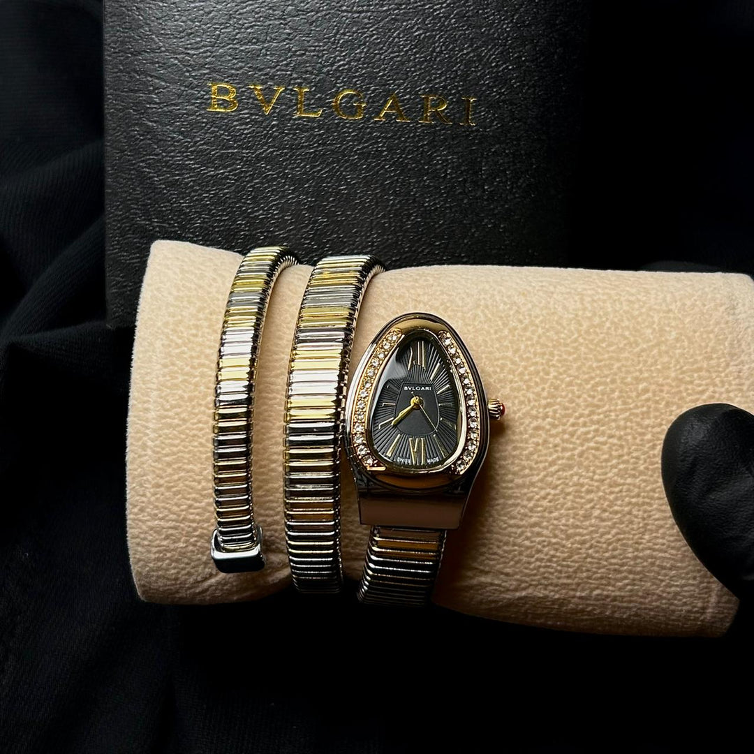 Bvlgari Serpenti Tubogas Metal - Two Tone Golden Black - Giiz store