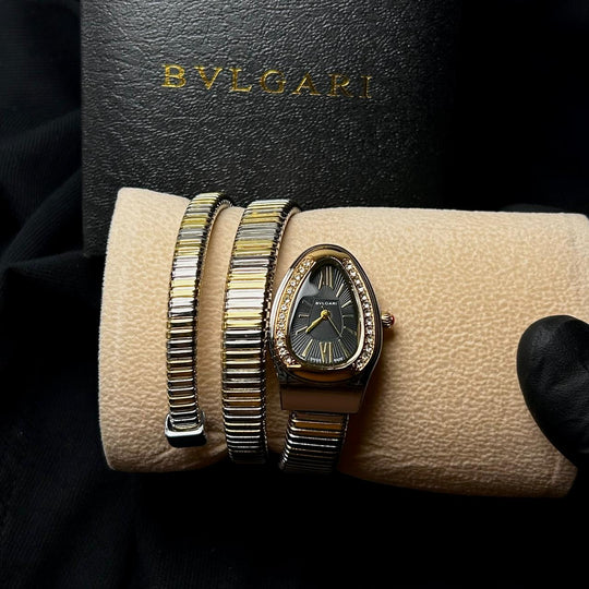 Bvlgari Serpenti Tubogas Metal - Two Tone Golden Black - Giiz store