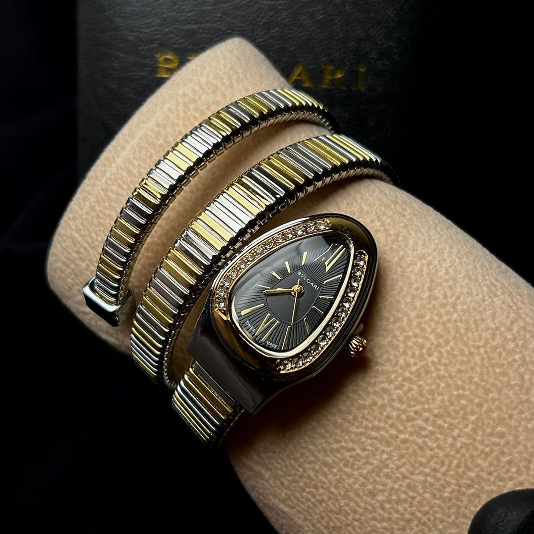 Bvlgari Serpenti Tubogas Metal - Two Tone Golden Black - Giiz store