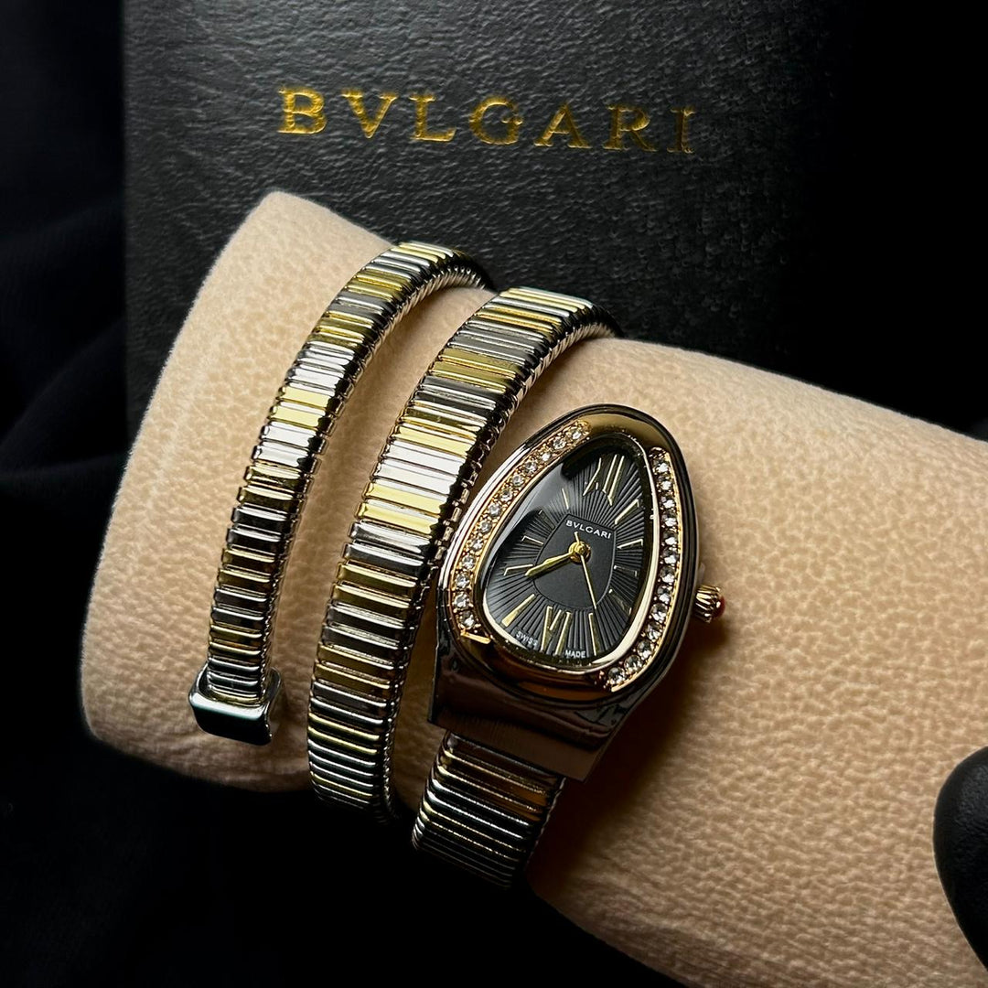 Bvlgari Serpenti Tubogas Metal - Two Tone Golden Black - Giiz store
