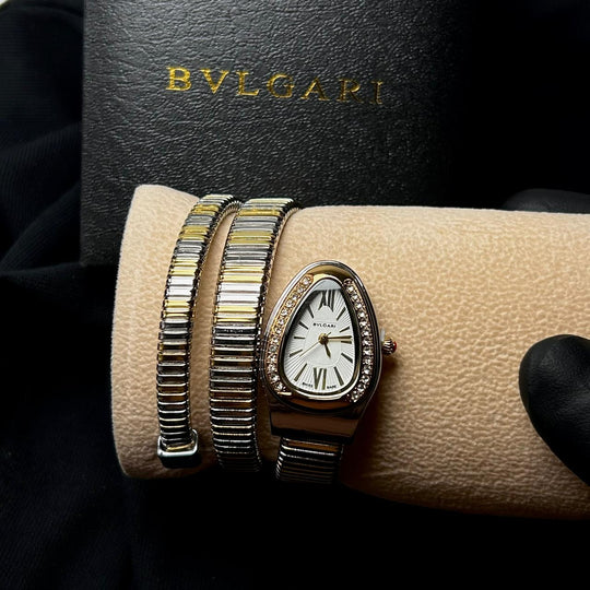Bvlgari Serpenti Tubogas Metal - Two Tone Golden White - Giiz store
