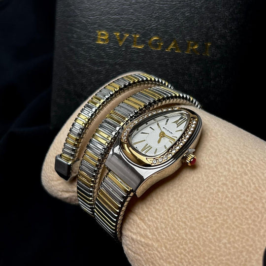 Bvlgari Serpenti Tubogas Metal - Two Tone Golden White - Giiz store