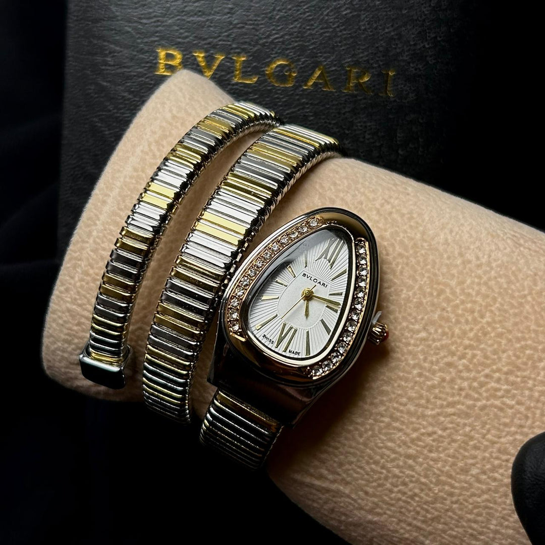 Bvlgari Serpenti Tubogas Metal - Two Tone Golden White - Giiz store