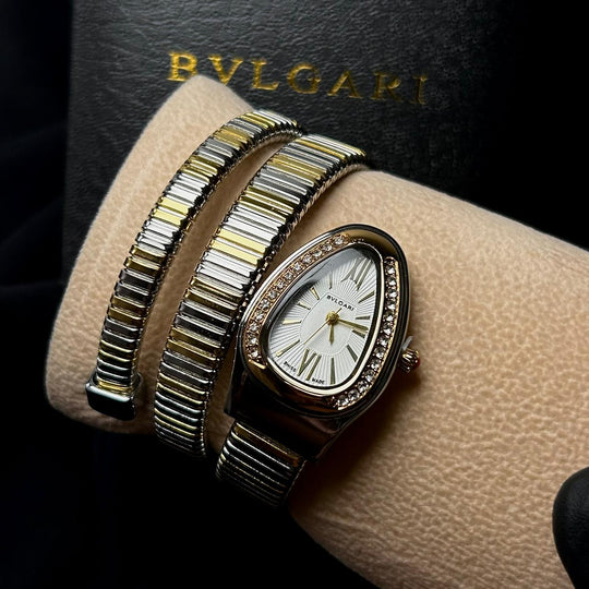 Bvlgari Serpenti Tubogas Metal - Two Tone Golden White - Giiz store