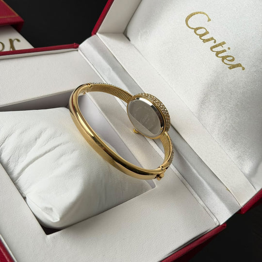 Cartier Baignoire Crystal Bangle For Her - Gold - Giiz store
