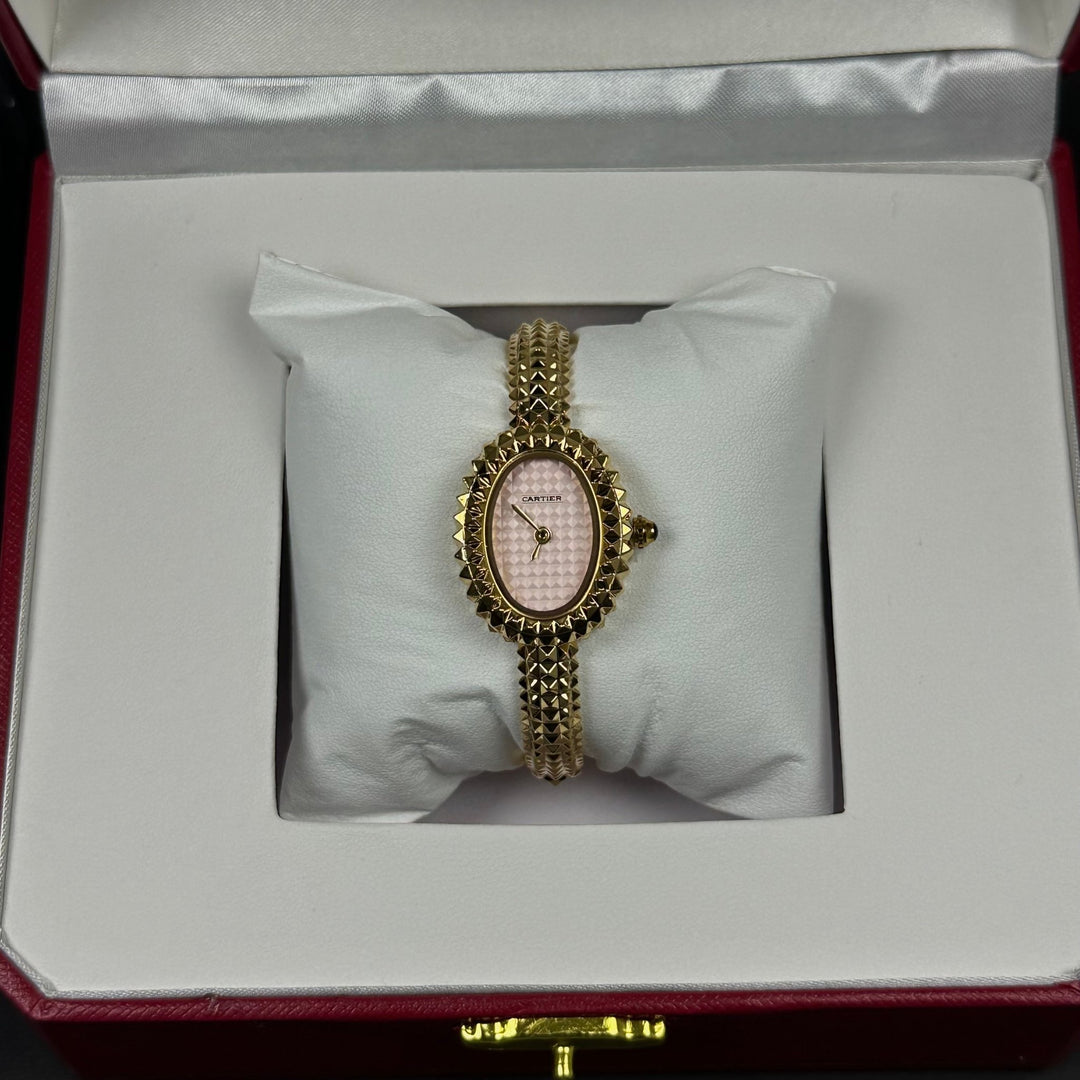 Cartier Baignoire Style For Her – Gold &amp; Pink - Giiz store