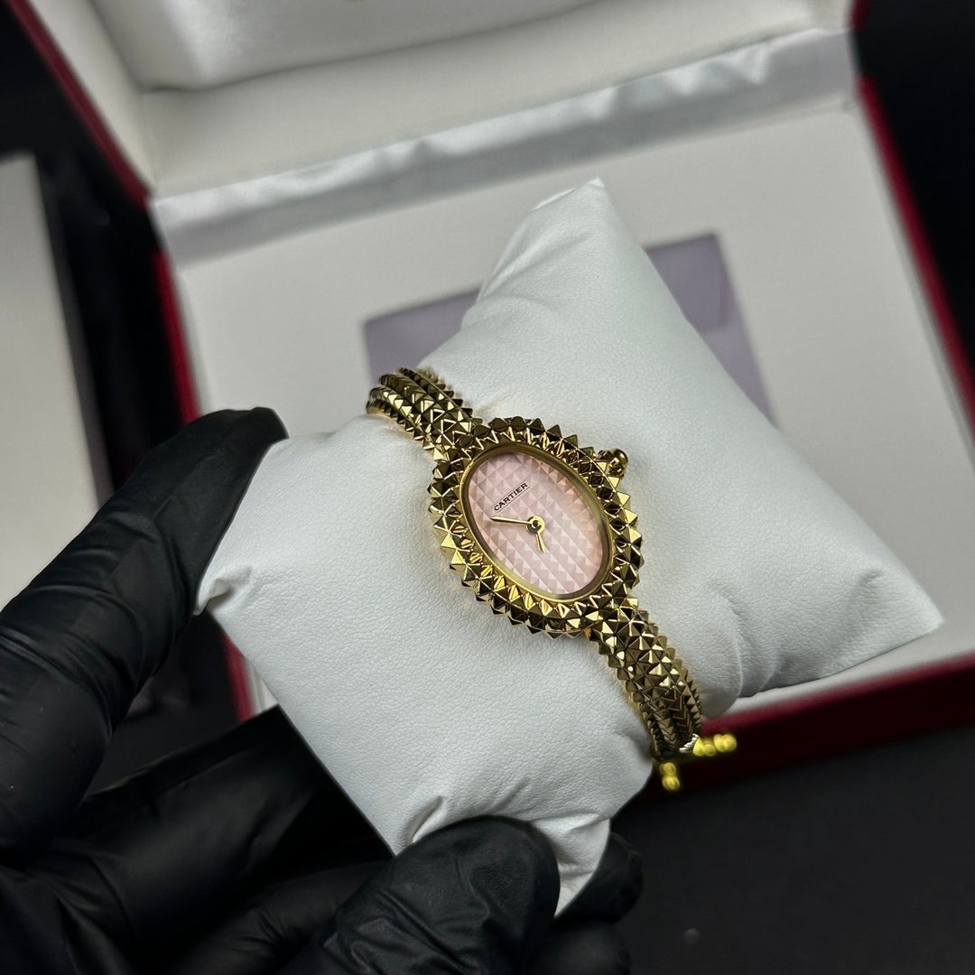 Cartier Baignoire Style For Her – Gold &amp; Pink - Giiz store
