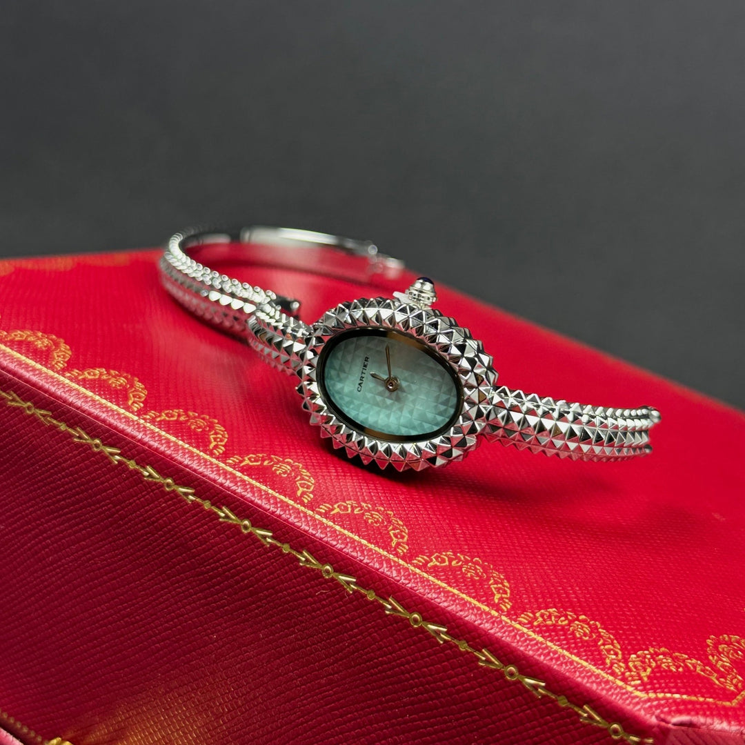 Cartier Baignoire Style For Her – Silver &amp; Turquoise - Giiz store