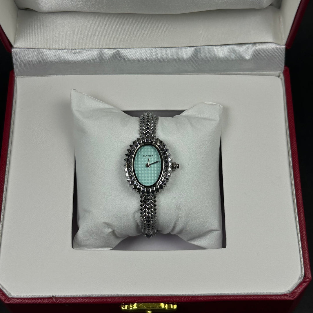 Cartier Baignoire Style For Her – Silver &amp; Turquoise - Giiz store