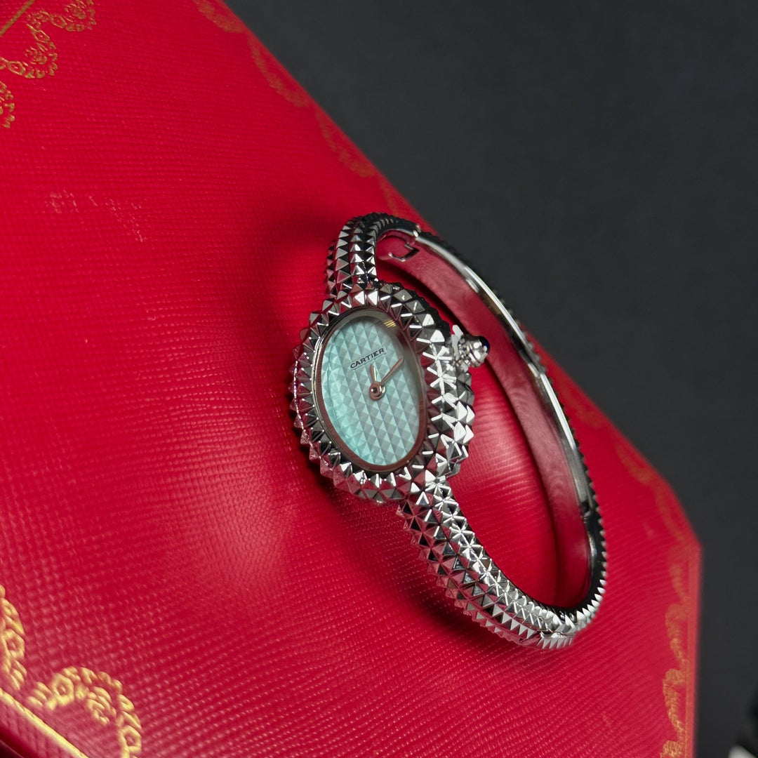 Cartier Baignoire Style For Her – Silver &amp; Turquoise - Giiz store