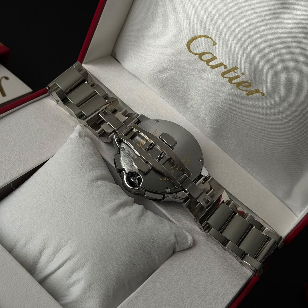 Cartier Ballon Bleu Chronograph For Him - Silver White - Giiz store