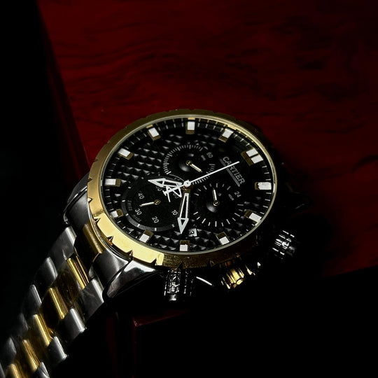 Cartier Chronograph For Him - Two Tone Black - Giiz store