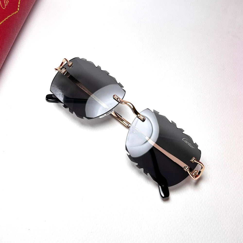 Cartier Jagged Cut Rimless – Black - Giiz store