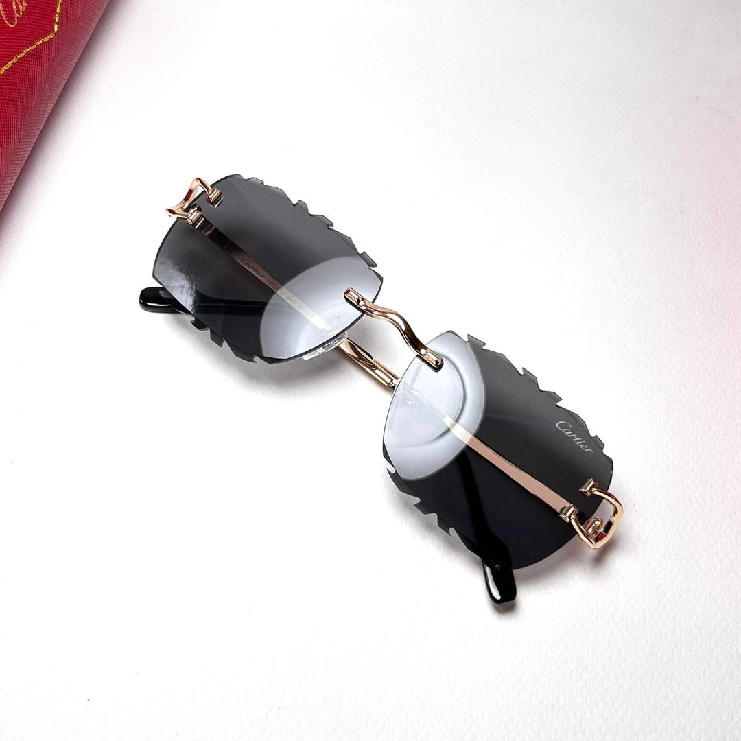 Cartier Jagged Cut Rimless – Black - Giiz store
