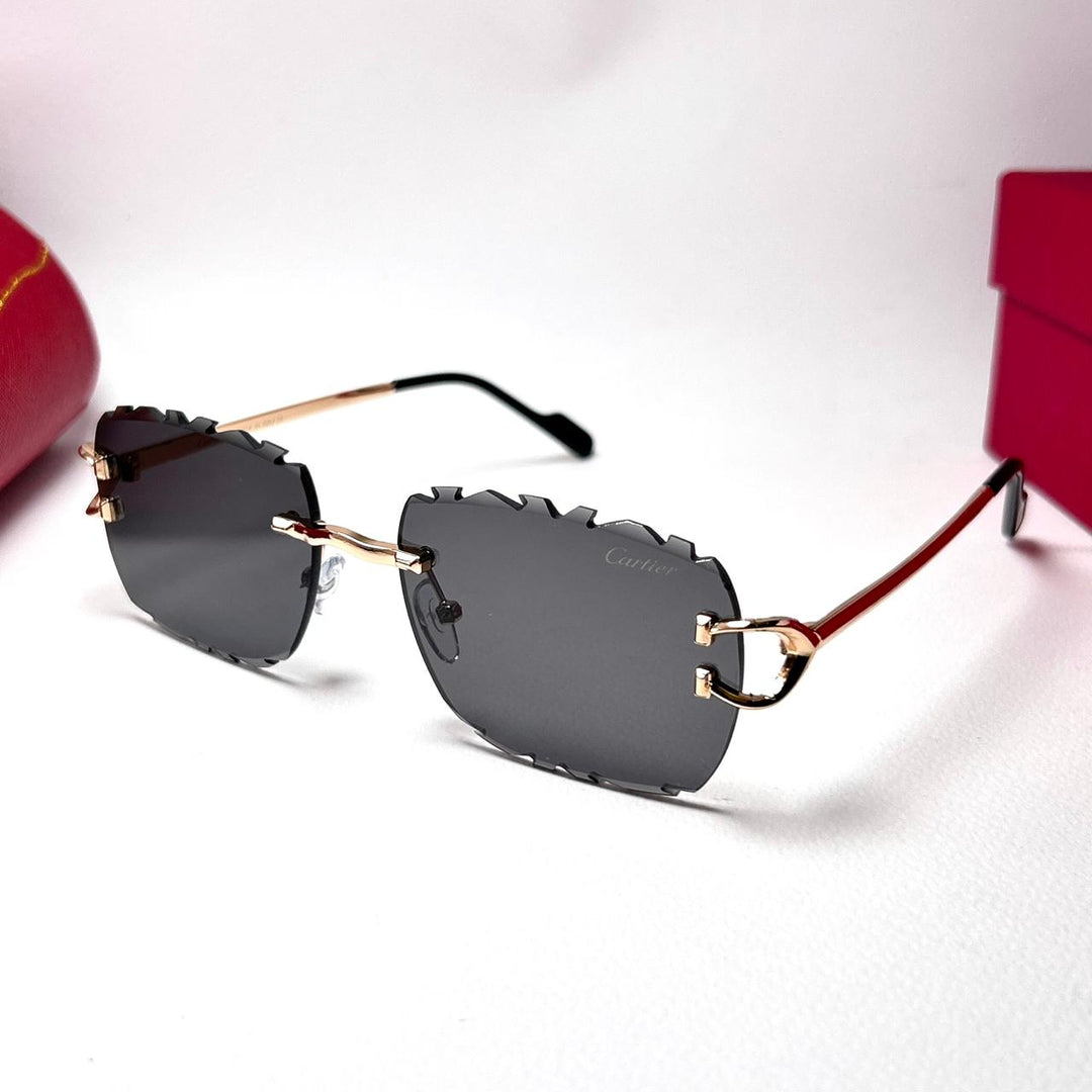 Cartier Jagged Cut Rimless – Black - Giiz store