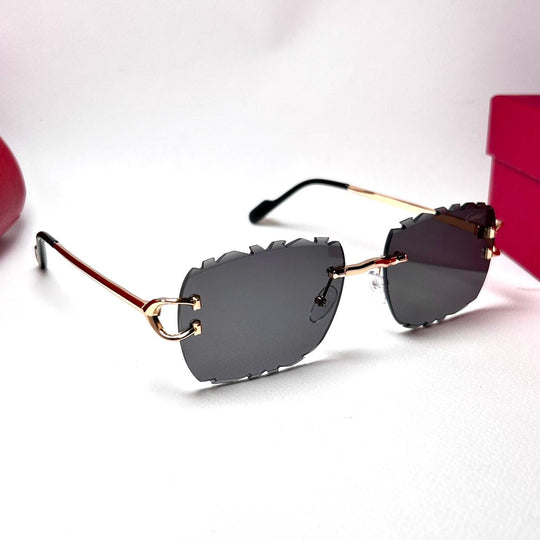 Cartier Jagged Cut Rimless – Black - Giiz store