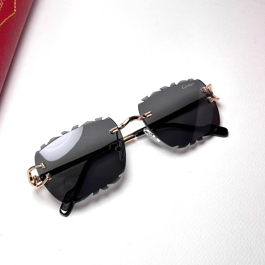 Cartier Jagged Cut Rimless – Black - Giiz store