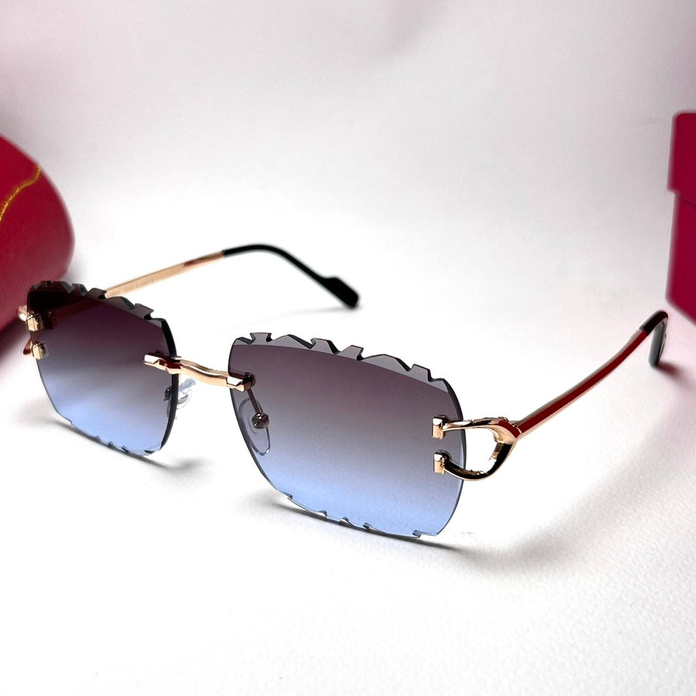 Cartier Jagged Cut Rimless – Blue - Giiz store