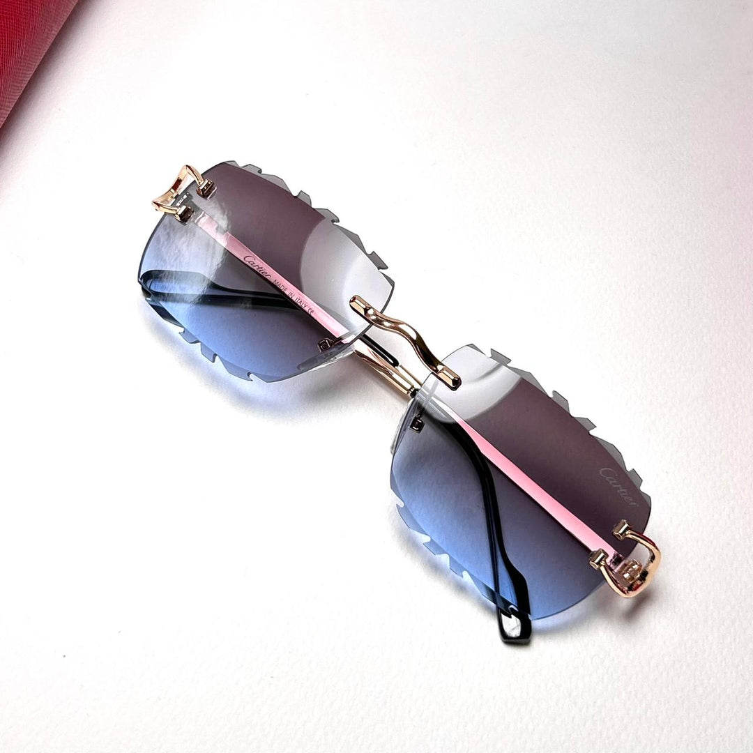 Cartier Jagged Cut Rimless – Blue - Giiz store