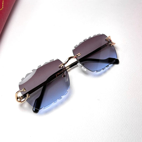 Cartier Jagged Cut Rimless – Blue - Giiz store