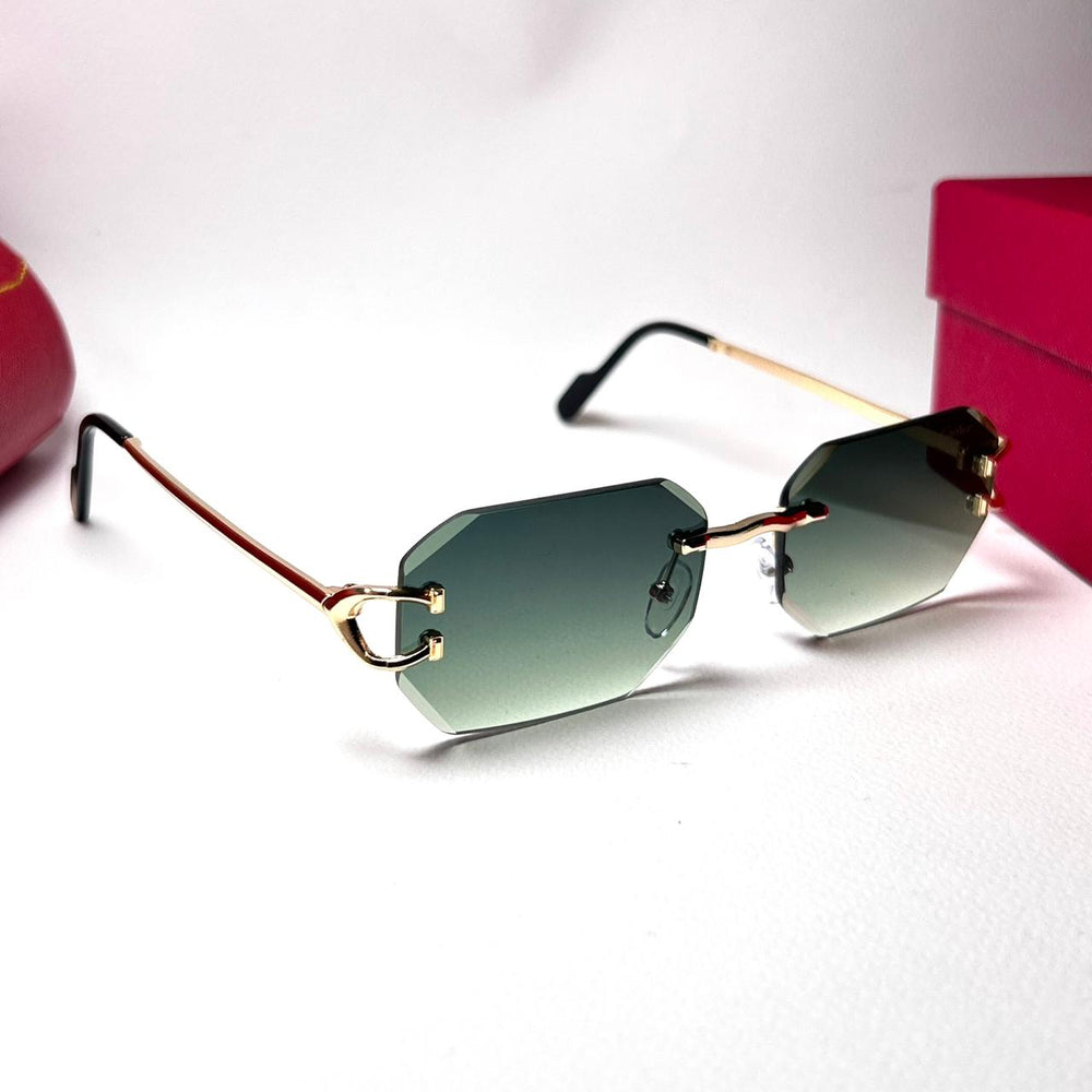 Cartier Octagon Rimless - Green Gradient - Giiz store