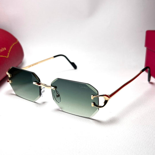 Cartier Octagon Rimless - Green Gradient - Giiz store