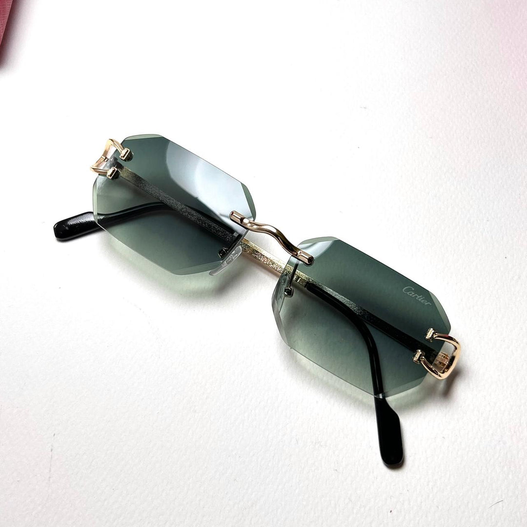 Cartier Octagon Rimless - Green Gradient - Giiz store