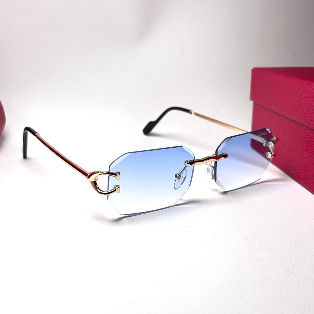Cartier Octagon Rimless - Ice Blue Gradient - Giiz store